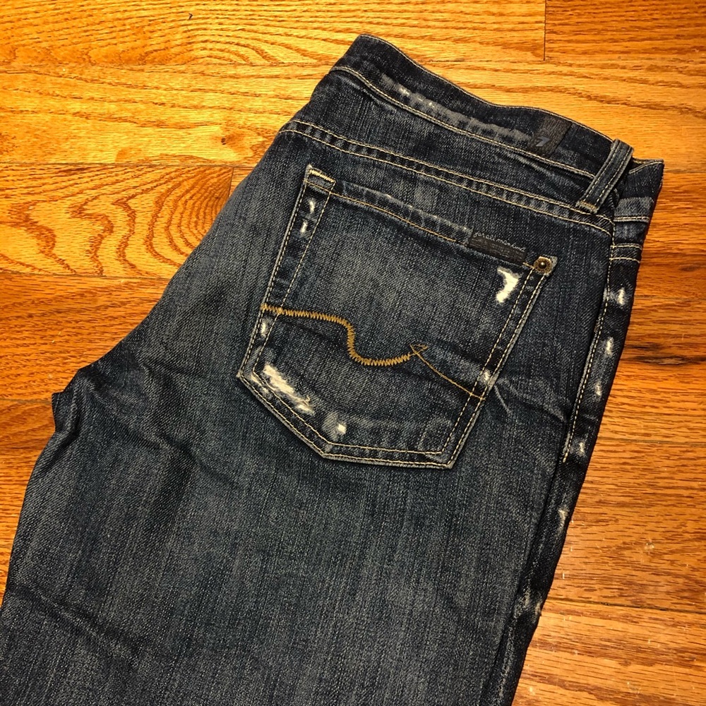 7 for all mankind bootcut organic cotton denim